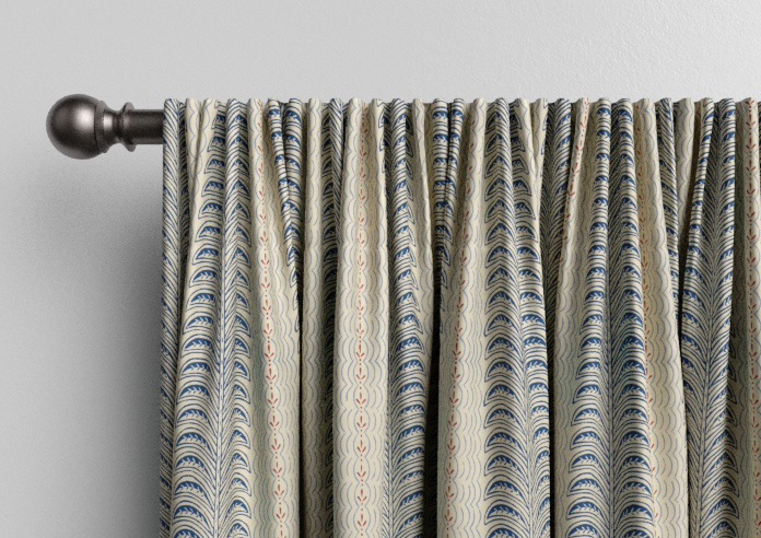 Land & Shore Fintra Stripe, Blue Red - Made to Measure Curtains - Image 9